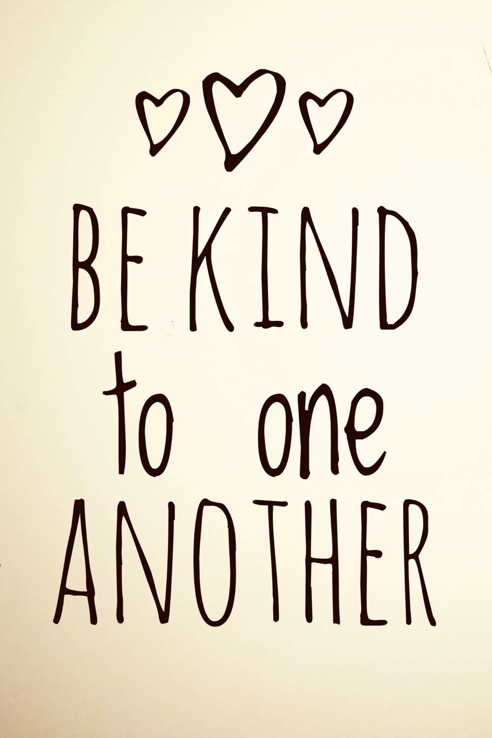 Be kind to one another